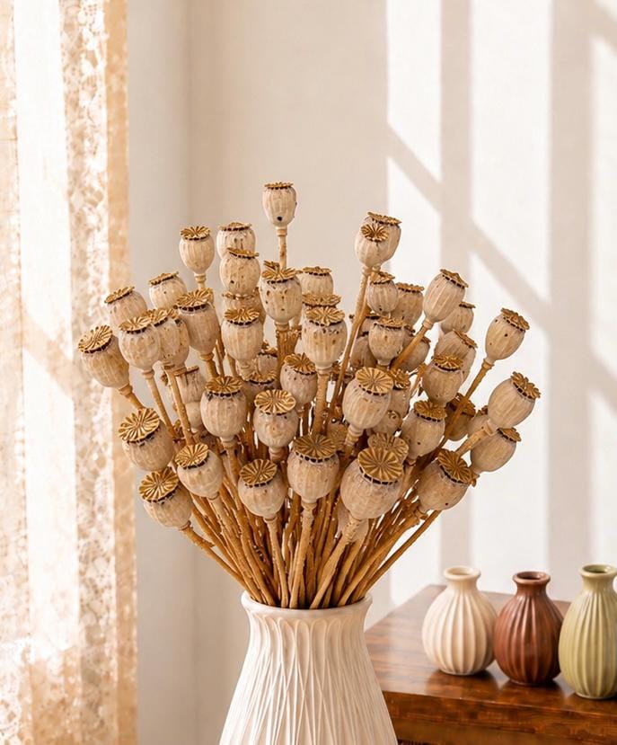 Dried Lotus Pod Stems: Sculptural Botanical Texture for Arrangements, Home Décor, Boho Style