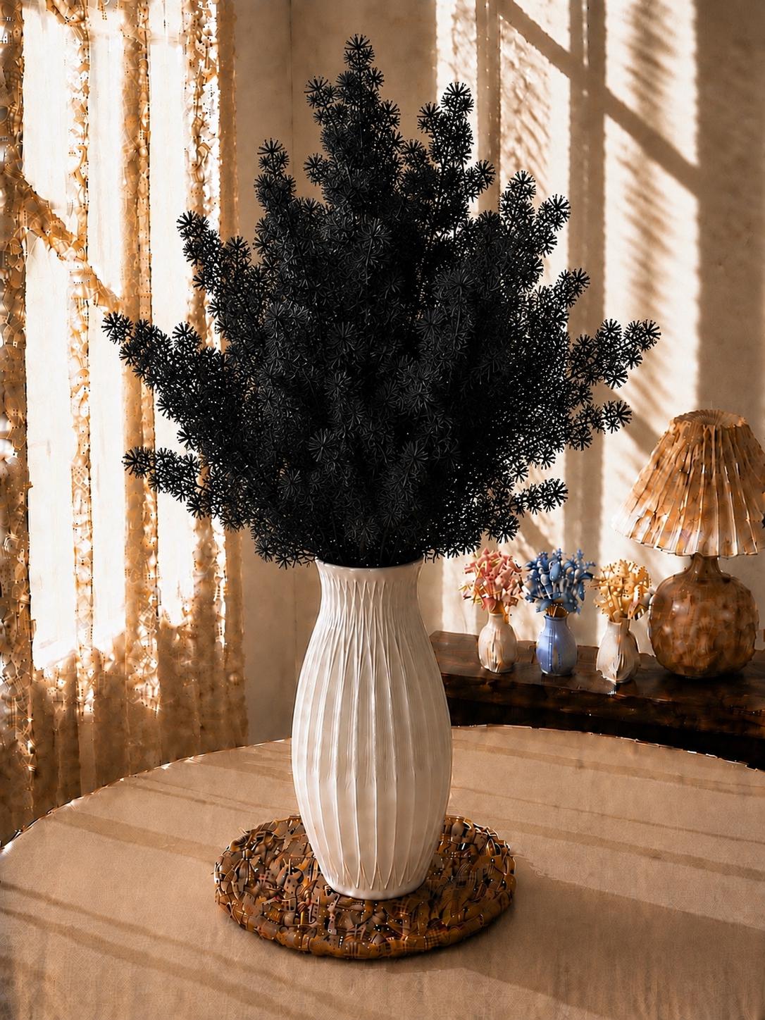 Preserved Ming Fern Branches: Feathery Floral Filler, 10-15cm Branches, Various Colors