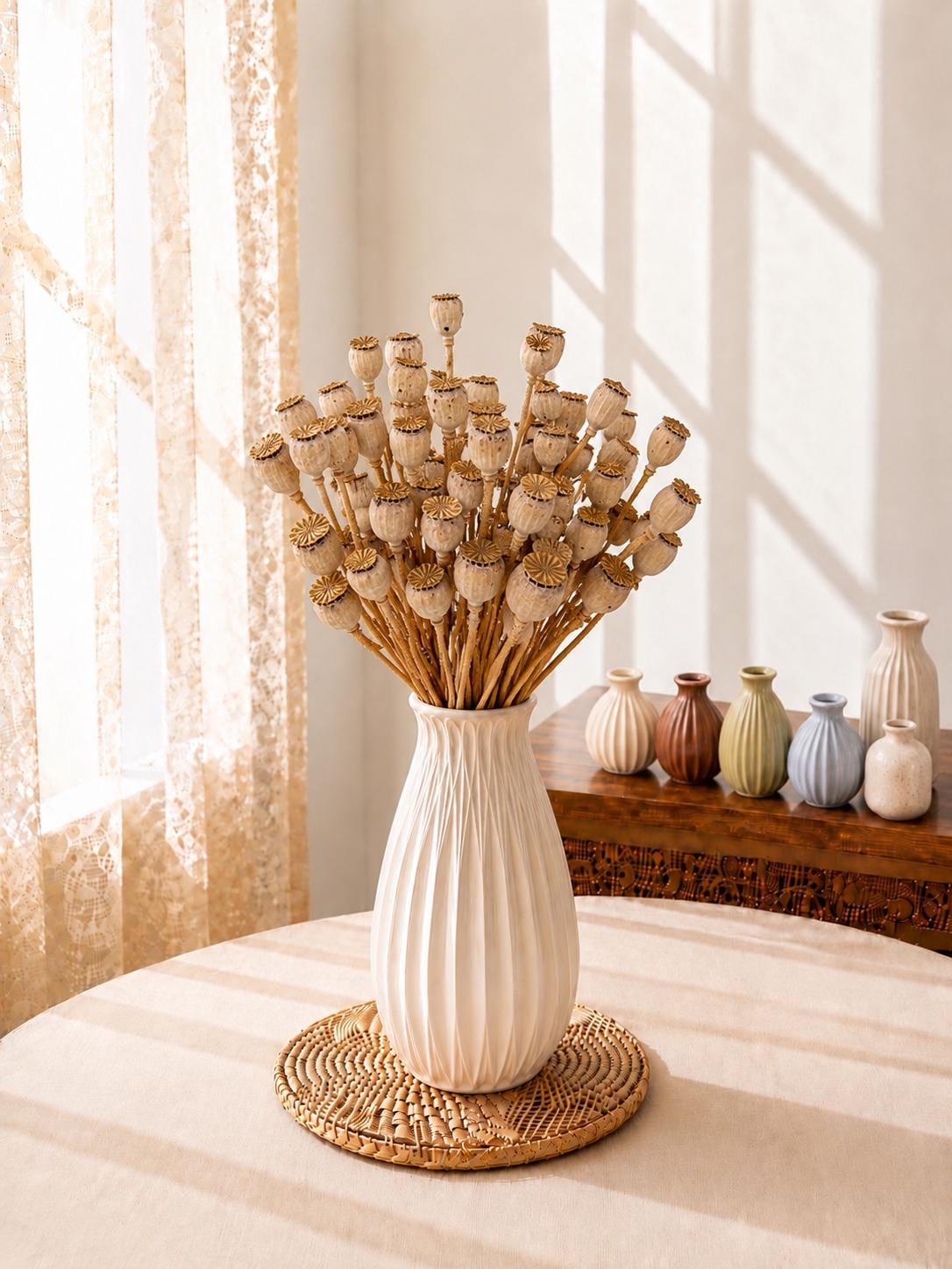 Dried Lotus Pod Stems: Sculptural Botanical Texture for Arrangements, Home Décor, Boho Style