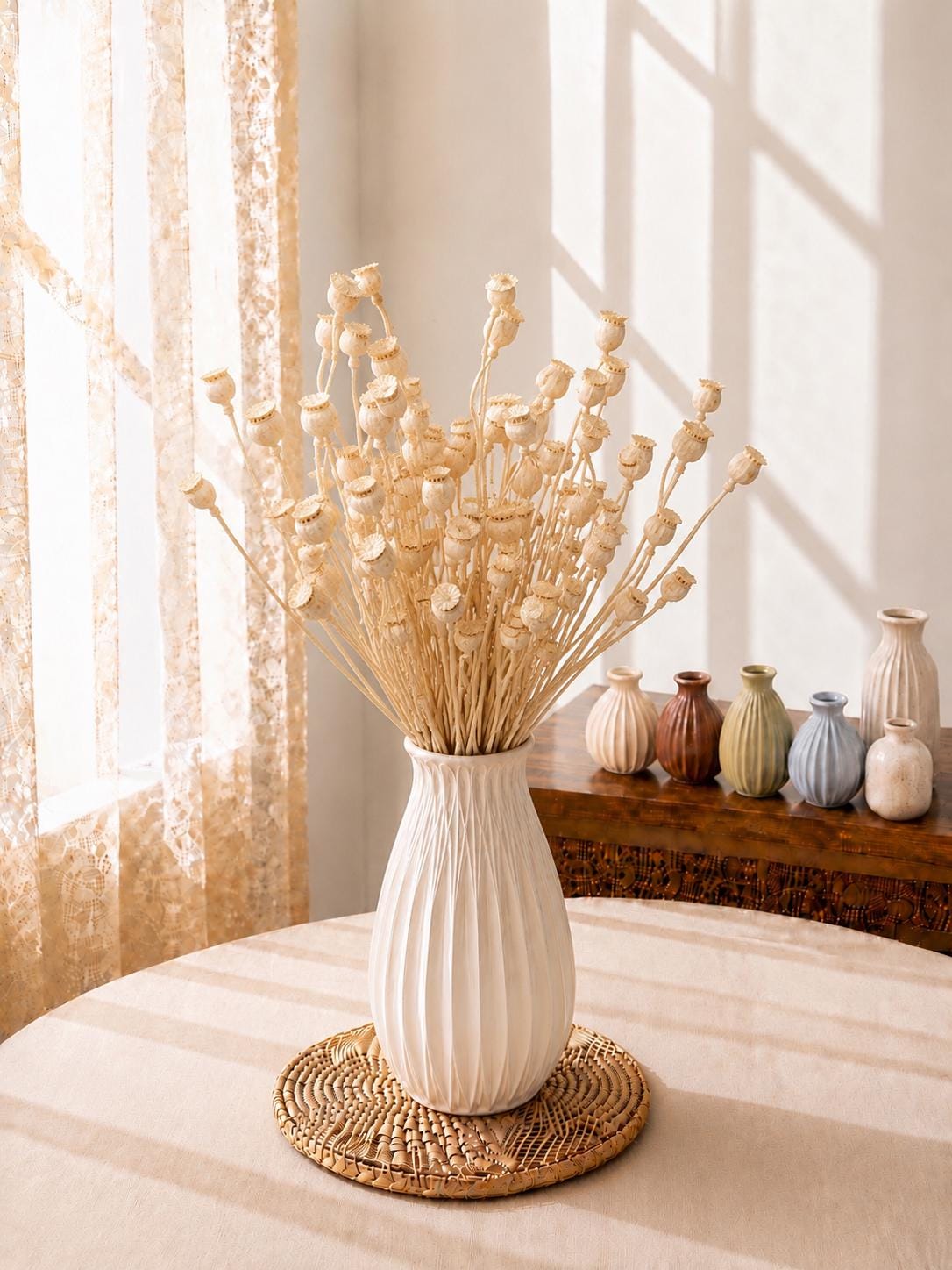Dried Lotus Pod Stems: Sculptural Botanical Texture for Arrangements, Home Décor, Boho Style